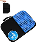 Gel Travel Seat Cushion, Portable Airplane Seat Cushion, 16.5" x 12" Large Size Foldable for Airplane Seats, Office Chair, Camping, Bleachers, Flights, Commute by AirbrushofRexley