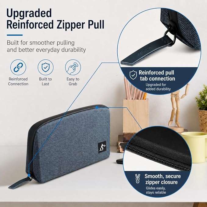simtoper Electronic Organizer Travel Case – Waterproof Cable Bag for Cord, Charger, Hard Disk, Power Bank – Small Tech Storage for Travel, Backpack, Business Trip, Airplane - Image 5