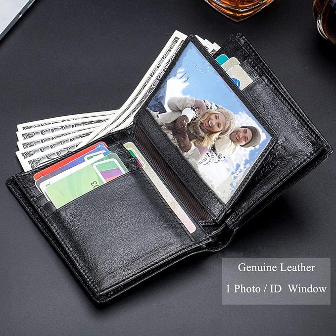 BULLCAPTAIN Large Capacity Genuine Leather Wallet for Men QB-027 | Bifold Wallet,RFID Blocking,Credit Card Holder,15 Card Slots,Special Expandable Design,gift choice - Image 3