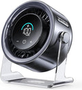 USB Desk Fan for Bedroom: 100 Speeds Digital Display Quiet Portable Fan with Turbo Airflow, 120° Rotating Small Rechargeable Battery Desktop & Wall-Mounted Fans for Bedroom Home Office (Black) by StayCoolontheGo