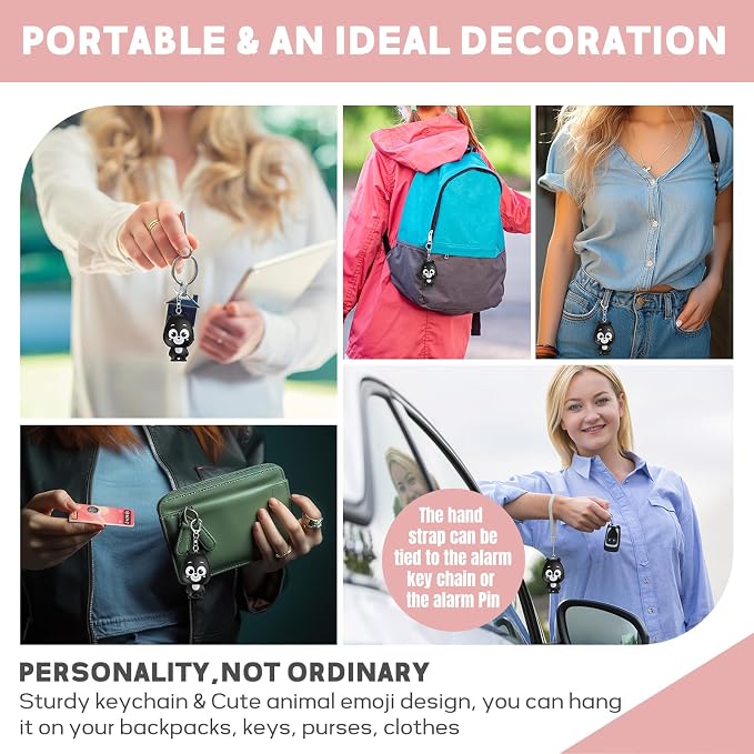 Rechargeable Personal Alarm for Women – 130dB Loud Emergency Alarm Keychain with Strobe Light, Self-Defense Safety Alarm with Low Battery Alert for Women, Kids & Seniors - Image 6