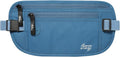 MoKo Travel Money Belt with RFID Blocking, 3 Pockets, Blue | Slim 210D water-resistant nylon design fits discreetly under clothing; adjustable strap fits 28-50 in waists by MoKo