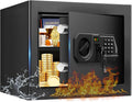 1.3 Cub Small Safes for Home Use Fire and Water Proof, Digital Security Fireproof Safe Box with Combination Lock, Smart Alarm System and Removable Shelf, Fire Safe for Home Documents Valuables by Unknown