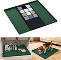 URMONA Waterproof Silicone Under Sink Mat 22'' x 22'' Shelf Liner for Kitchen and Bathroom, Cabinet and Counter Protector, Storage and Organizers, Litter Mat, Pet Cat Puppy Essentials(Green) by URMONA
