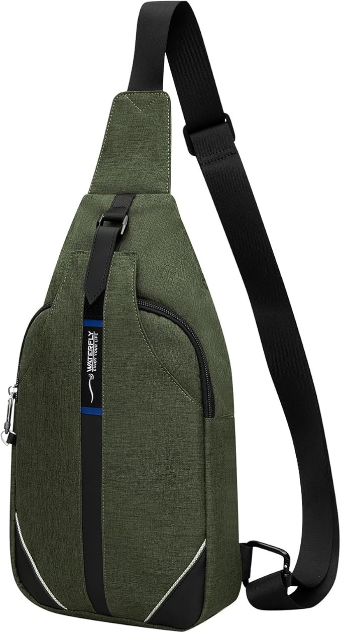 WATERFLY Medium Crossbody Sling Backpack Anti Theft Backpack for Traveling Chest Shoulder Bag by Waterfly