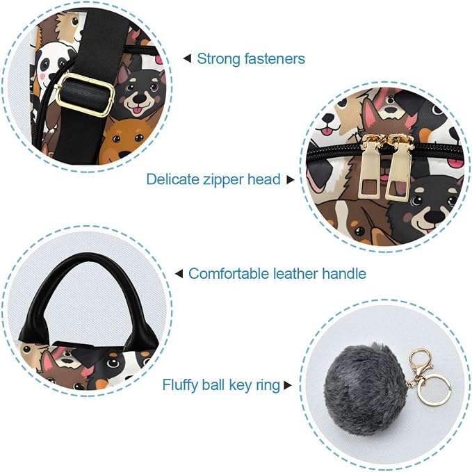 ALAZA Cute Dog Prints Puppy Animal Backpack Purse for Women Anti Theft Fashion Back Pack Shoulder Bag - Image 6