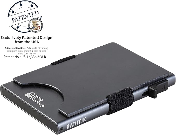 Slim Card Holder Wallet for Men, Minimalist RFID Blocking Pop Up Wallet, Smart Metal Business Card Case Holds 12 Cards, Money Clip, Front Pocket Wallet, Gifts for Men - Image 2