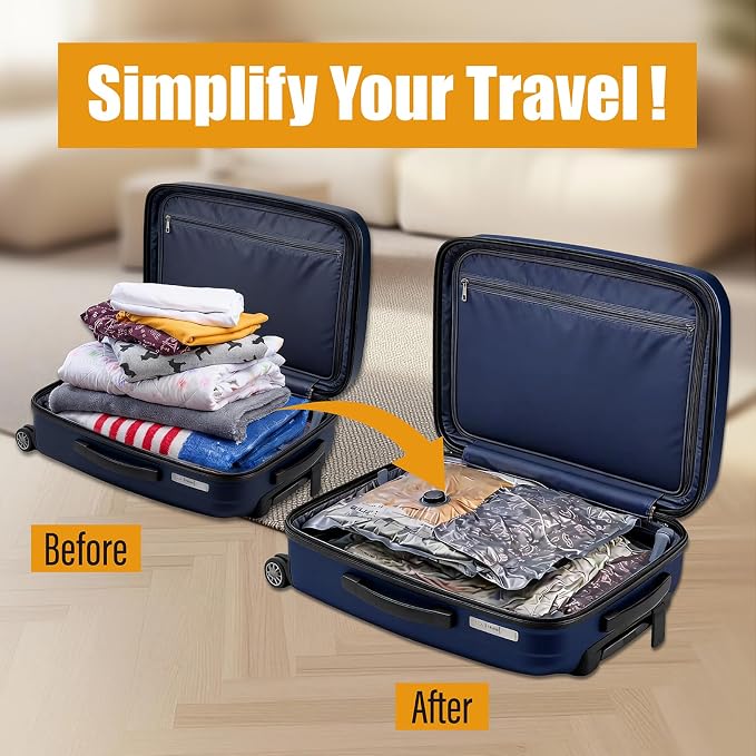 Rechargeable Wireless Pump Vacuum Bags, Portable Storage Bags for Travel and Home, Compression Packing Seal for Clothing, Clothes, Blankets, Luggage, Suitcase (9 Combo Travel Size) - Image 5