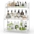 EKNITEY 3-Tier Bathroom Organizer - Sink Organizer Spice Rack(No Assembly) | for Bathroom Kitchen Bedroom Countertop Storage, Sturdy Metal Frame, Easy to Clean, Space-saving, Foldable, White by EKNITEY