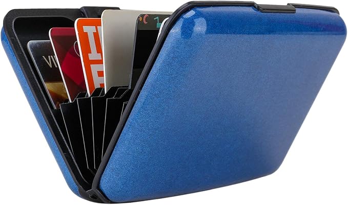 RFID Blocking Credit Card Protector Case Holder Wallet for Men Women | RFID Blocking Credit Card Protector Aluminum ID Case Hard Shell Business Card Holders Metal Wallet for Men or Women - Image 6