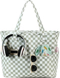 LEDAOU Beach Bag Waterproof Sandproof Women Beach Tote Pool Bag with Zipper for Swim Gym Grocery Travel with Wet Pocket | Sandproof by LEDAOU