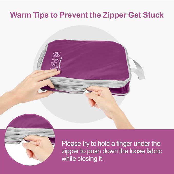 Cambond Compression Packing Cubes for Travel Women - Lightweight Luggage Organizers Bag Packing Cubes for Carry on Suitcases - Image 7