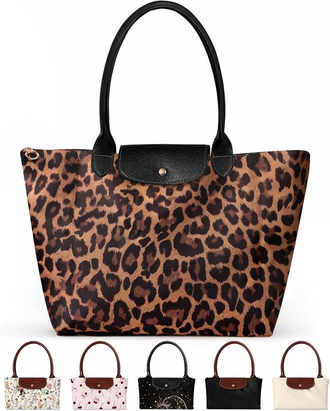 Miss Adola Aesthetic Nylon Tote Bag for Women | Lightweight, Foldable, Waterproof, Large Capacity for Travel, Work, Teacher by MissAdola