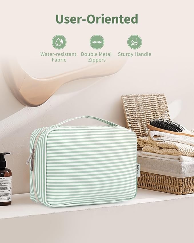 Narwey Small Hanging Travel Toiletry Bag for Women, Travel Bag for Toiletries, Makeup Bag Organizer Cosmetic Bags Make Up Bags for Girls - Image 6