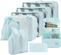 Packing Cubes for Travel, 8 Set Luggage Organizer Bags Travel Cubes for Packing Compression Luggage Cubes for Suitcase Carry on Travel Essentials with Laundry & Toiletry Bag (blue) by Greenfeather