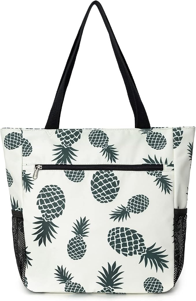 ETidy Large Capacity Foldable Tote Bag With Zipper | Water-resistant, Lightweight, Sandproof, Beach Bag, Gym Bag, Travel Shopping Bag - Image 2