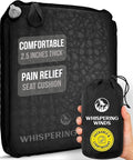 Whispering Winds Inflatable Seat Cushion - Comfortable Blow-up Foam Pad for Airplane, Travel, Stadium, Outdoors, Camping, Car & More by WhisperingWinds