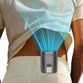 Waist Fan Clip on-Mini Lightweight Portable Fans Rechargeable Under Shirt Belt Pants Body Fans that Blow Cold Air,Waistband Cooling Fan,Powerful Small Personal Hanging Neck Cooler AC Travel Black by KJXICNeckFan