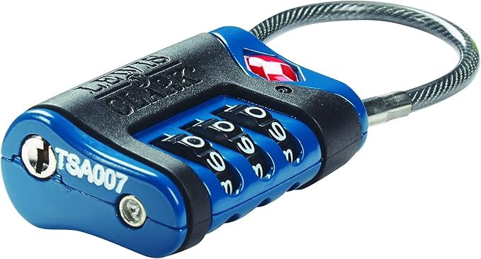 Lewis N. Clark TSA-Approved Combination Luggage Lock with Steel Cable (2-Pack), Blue, One Size - Image 2