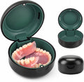 Portable Vent Denture Bath Case, Soft Buffer Holder for Travel False Teeth | Safe material, removable silicone pad for hygienic use, multi-scene use, pocket fit for home, journeys & daily oral storage by Gaboolo