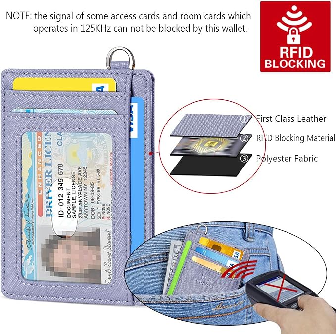FurArt Slim Minimalist Wallet RFID Credit Card Holder for Men | slim minimalist compact rfid id window thin - Image 5