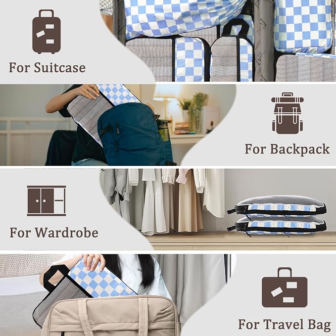 U+U 8 Set Compression Packing Cubes - Ultralight Travel Organizers - Image 8