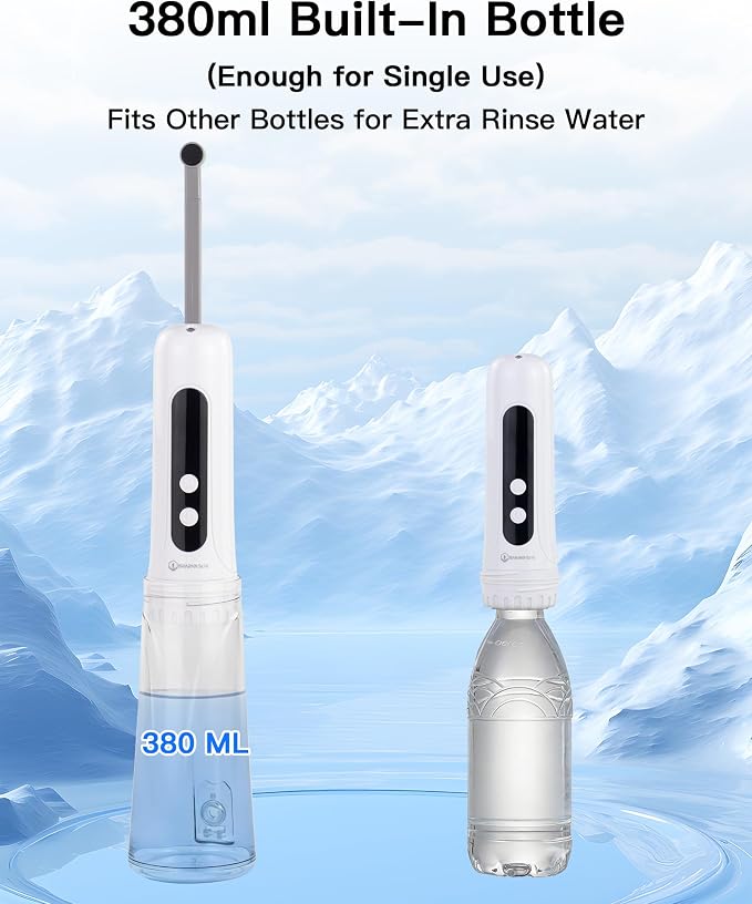 Portable Bidet for Travel, 800mAh Electric Handheld Bidet with 380ml Bottle | Rechargeable Handheld Bidet Sprayer, Peri Bottle for Women & Men, Works with Warm Water, Personal Hygiene Care - Image 4