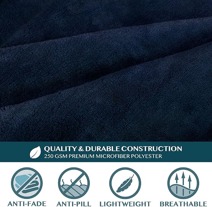 PAVILIA Blanket with Sleeves for Adult Women Men, Soft Warm Wearable Blanket Fleece Wrap Throw, Robe Blanket Gift - Image 8