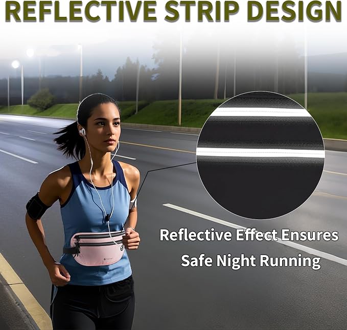 Slim Running Belt for Women Men Runners Fanny Packs With Phone Holder Hidden Pockets Exercise Waist Bag for Marathon Workout - Image 8