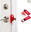 The Original Portable Door Lock for Travel & Home Security, 1-Piece Door Latch Lock for Houses, Apartments, Hotels, Motels, Dorms & AirBnBs - Lock the Door & Stay at Home or Away, 2 Pack by Addalock
