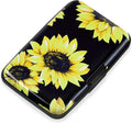 Mayski Credit Card Holder for Women RFID Blocking Wallet, Sunflower | Card Wallets for Women Small Mini Business Metal Accordion Aluminum Alloy Hard Case for Men by SLIMELEGANCEPERSONIFIED
