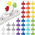 Wrap-It Storage - Cable Labels - Oval, Multi-Color (36 Pack) | Write-On Wire Tags for Cord Identification with Power Strips Behind Desks and TVs by Wrap-ItStorage