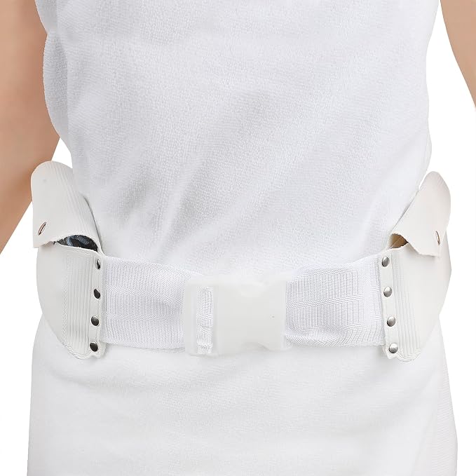 Ihram Belt for Men Hajj Umrah Adjustable Hajj Belt with Front Pockets PU Ihram Money Belt Waist Packs Anti Theft for Hajj Umrah, Fits Up to 50” Waist, White - Image 4
