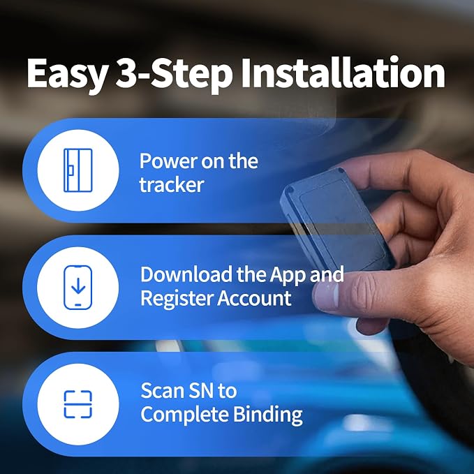 GPS Tracker for Vehicles, No Monthly Fee, No Subscription, Real-Time Location, Long Battery Life, Hidden Magnetic Tracking Device for Cars, Trip History, GeoFence, Driving Alerts, Global Coverage - Image 6