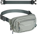WATERFLY Small RFID Fanny Pack: 1.5L Waist Bag 12" Extender Belt for Hiking | Anti-Theft, Slim Lightweight Water-Resistant Fabric, Reflective Strip, Breathable Padding, Running Travel Walking, Women Men by Waterfly