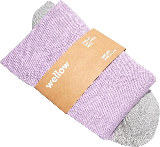 Wellow Knee High Compression Socks for Men & Women, 18–25 mmHg, Bamboo Viscose, Swelling Relief by WellowCompressionSocks
