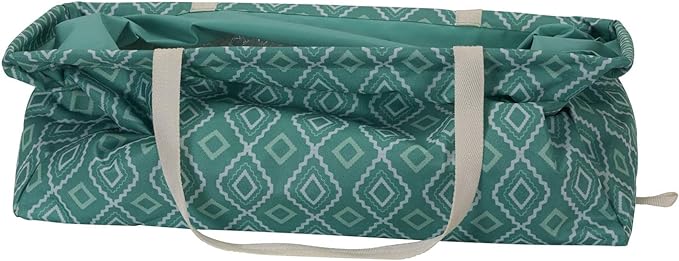 Household Essentials Rectangular Krush Container, All‑Purpose Utility Tote with Diamond Pattern, Teal - Image 5