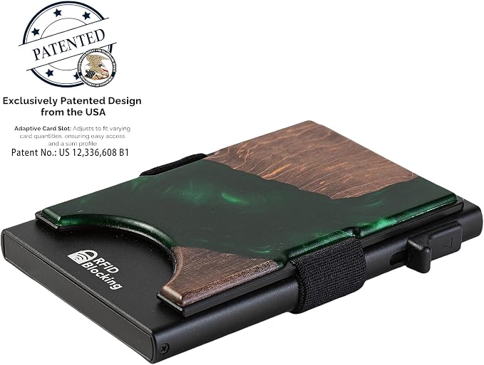 Slim Card Holder Wallet for Men, Minimalist RFID Blocking Pop Up Wallet, Smart Metal Business Card Case Holds 12 Cards, Money Clip, Front Pocket Wallet, Gifts for Men - Image 2