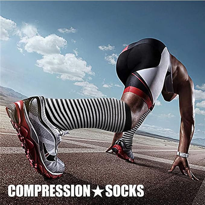 CHARMKING Compression Socks for Women & Men Circulation (3 Pairs) 15-20 mmHg is Best Support for Athletic Running Cycling - Image 3