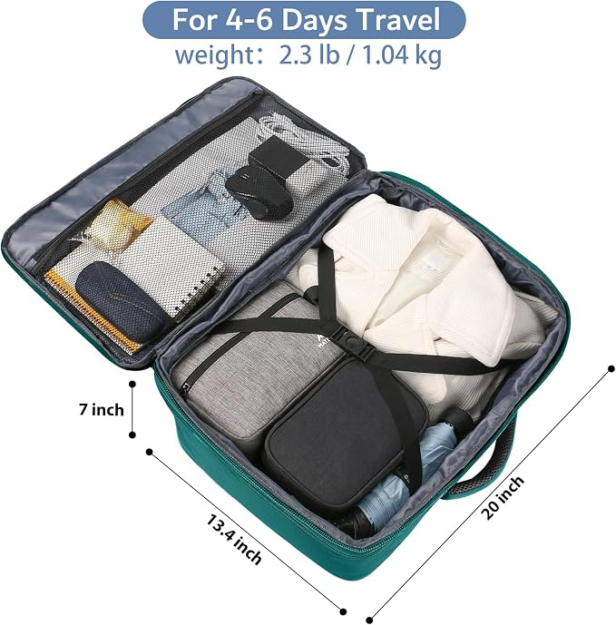 MATEIN Travel Backpack Large, Expandable Carry on Backpack for Travelling | Airline Approved, Large Capacity, Water Resistant, Lightweight Overnight Daypack for Travelling, Travel Gift, Peacock Blue - Image 4