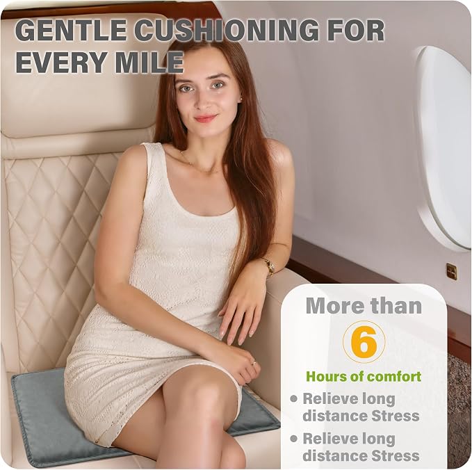 SPRING SEAON Large Gel Seat Cushion for Pressure Relief, Honeycomb Design | Extra-Thick Gel Filling, Honeycomb Design, Anti-Slip Bottom, Long-Sitting Comfort for Travel, Airplanes, Office & Cars - Image 2