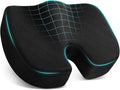 Seat Cushion, Memory Foam Office Chair Cushion - Black, Large | for Car Seat, Airplane, Desk Chair - Sciatica & Hip & Coccyx Pain Relief Cushion for Long Sitting Office Workers, Car Drivers by TushGuardSeatCushonsPillows