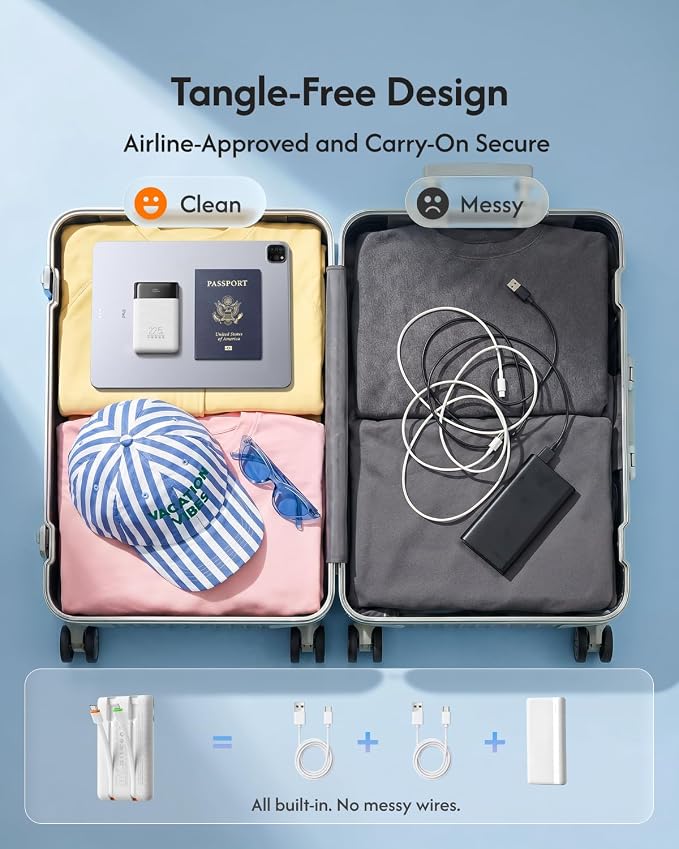 VEGER 10000mAh 22.5W Fast Charging Portable Charger with Built-in Cables | 0.4lb Slim USB C Power Bank, Small Battery Pack for iPhone 17/16/15/14/13 iPad Samsung, Flight Safe, Travel Essential, White - Image 4