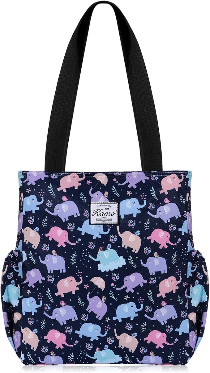 KAMO Floral Tote Bag - Waterproof Lightweight Handbags Travel Shoulder Bag for Hiking Yoga Gym Swimming Travel Beach by KAMO