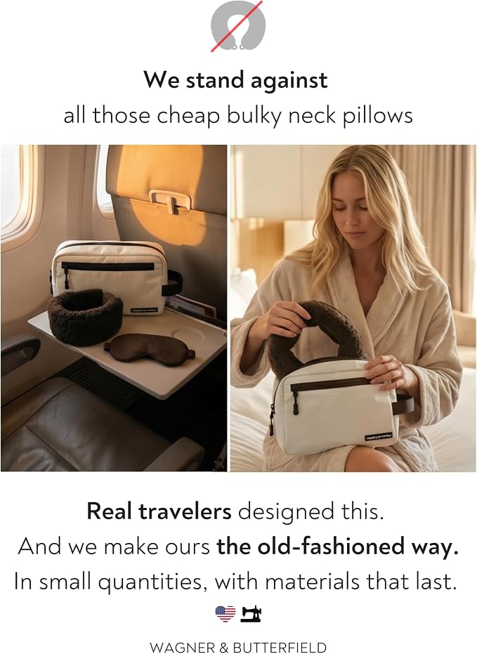 Slim Travel Neck Pillow for Long Flights, 360° Memory Foam Support Travel Neck Pillow with Premium Airplane Comfort Essentials 5pc Set, Best for Sleeping on Airplanes, Cars, Trains | Compact Bag - Image 6