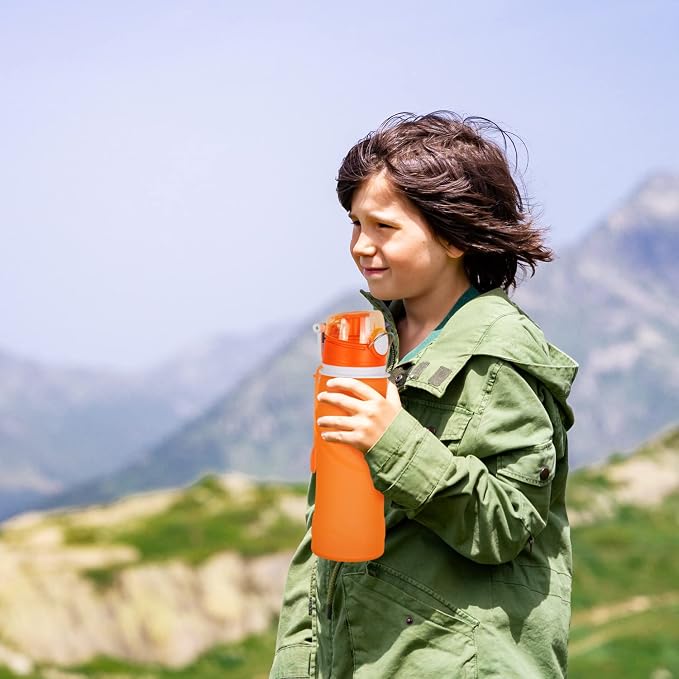 Collapsible Silicone Water Bottles-750ML,Medical Grade,BPA Free Travel Water Bottle Can Roll Up,26oz,Leak Proof Foldable Sports & Outdoor Water Bottles - Image 9