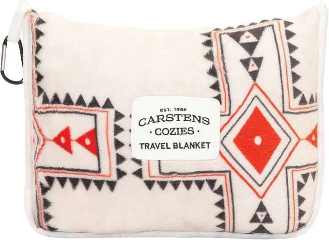 Carstens, Inc. Travel Blanket, Premium Compact 2-in-1 Airplane Blanket/Pillow, Wrangler Santa Fe Sun by Carstens