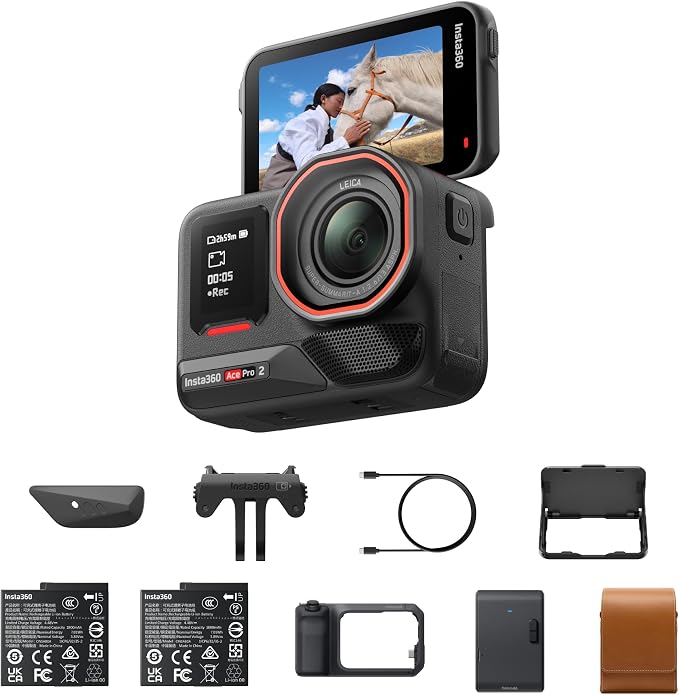 Insta360 Ace Pro 2 Flash Print Bundle - 8K Waterproof Action Camera Co-Engineered with Leica, 1/1.3" Sensor, Dual AI Chip, Leading Low Light, Xplorer Grip Pro Kit for Street Photography by Unknown