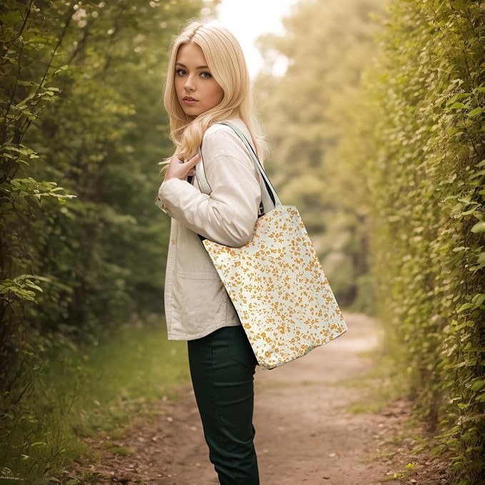 itgowisa Canvas Tote Bag for Women, Tote Bag with Zipper Inner Pocket, Zippered Canvas Bag for Shopping Work Grocery Everyday - Image 7