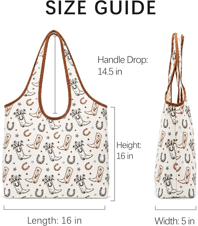 Montana West Foldable Canvas Tote Bag for Women Large Shoulder Bag with Built-In Zip Pouch - Image 4